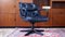 Sedia da scrivania in pelle nera di Charles Pollock per Knoll Inc. / Knoll International, anni '70, Immagine 1