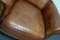 Club chair vintage in pelle color cognac, Olanda, set di 2, Immagine 13