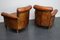 Vintage Dutch Cognac Colored Leather Club Chairs, Set of 2, Image 5