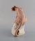 Hand-Painted Porcelain Amphora Figurine of Lioness on Rock, Czechoslovakia 6