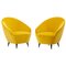 Lounge Chairs in New Cotton Velvet, Italy, 1950s, Set of 2 1