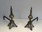 Bronze and Wrought Iron Eiffel Tower Andirons, France, 1900s, Set of 2 1