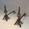 Bronze and Wrought Iron Eiffel Tower Andirons, France, 1900s, Set of 2 4