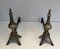 Bronze and Wrought Iron Eiffel Tower Andirons, France, 1900s, Set of 2, Image 3