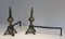 Bronze and Wrought Iron Eiffel Tower Andirons, France, 1900s, Set of 2 5