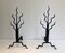 Wrought Iron Shrubs Andirons, France, 1970s, Set of 2 2