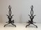 Wrought Iron Andirons by Raymond Subes, France, 1940s, Set of 2, Image 1