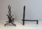 Wrought Iron Andirons by Raymond Subes, France, 1940s, Set of 2 4