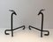 Deer Wrought Iron Andirons, France, 1950s, Set of 2 5