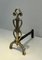 Brass and Wrough Iron Andirons, France, 1940s, Set of 2, Image 5