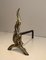 Bronze and Wrought Iron Flame Andirons, France, 1970s, Set of 2, Image 5