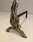 Bronze and Wrought Iron Flame Andirons, France, 1970s, Set of 2, Image 8
