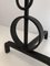 Wrought Iron Andirons, France, 1970s, Set of 2 7