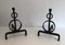 Wrought Iron Andirons, France, 1970s, Set of 2, Image 1