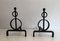 Wrought Iron Andirons, France, 1970s, Set of 2 2