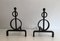 Wrought Iron Andirons, France, 1970s, Set of 2, Image 2