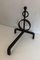 Wrought Iron Andirons, France, 1970s, Set of 2 8