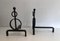 Wrought Iron Andirons, France, 1970s, Set of 2 4