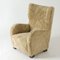 Swedish Sheepskin Lounge Chair, 1930s 4