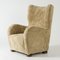Swedish Sheepskin Lounge Chair, 1930s, Image 2