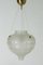 Mid-Century Swedish Glass and Brass Ceiling Light 3