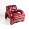 Art Deco Red Leather Armchair, Image 1