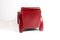 Roter Art Deco Ledersessel 6