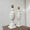Vintage English White Marble Table Lamps, Set of 2 6