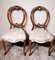English Victorian Walnut Balloon Back Dining Chairs, Set of 2, Image 16