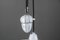 Lámpara de araña Bauhaus ajustable de porcelana con pantalla original, años 20, Imagen 3