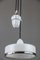 Lámpara de araña Bauhaus ajustable de porcelana con pantalla original, años 20, Imagen 17