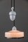 Lámpara de araña Bauhaus ajustable de porcelana con pantalla original, años 20, Imagen 12