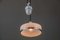 Bauhaus Adjustable Porcelain Chandelier with Original Shade, 1920s 8