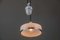 Lámpara de araña Bauhaus ajustable de porcelana con pantalla original, años 20, Imagen 8