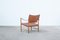 Danish Cognac Leather Safari Chair, 1950s 4
