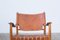 Danish Cognac Leather Safari Chair, 1950s 5
