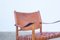 Danish Cognac Leather Safari Chair, 1950s 7