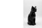 Escultura de cerámica de gato negro, años 70, Imagen 1
