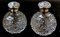 Victorian Lead Crystal and Silver Bathroom Flasks by Phineas Harry Levi & Joseph Wolfe Salaman, England, 1907, Set of 2 11