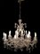 Lámpara de araña vintage grande de cristal de Murano con 16 luces y cristales, años 60, Imagen 11