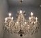 Large Vintage Murano Glass 16-Light Chandelier with Crystals, 1960s, Image 2