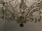 Lampadario grande vintage in vetro di Murano con cristalli, anni '60, Immagine 7
