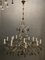 Large Vintage Murano Glass 16-Light Chandelier with Crystals, 1960s, Image 1