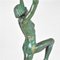 Art Deco Tänzerin Tischlampe mit Tasse von Max le Verrier, 1930er 6