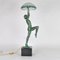 Art Deco Dancer Table Lamp with Cup by Max le Verrier, 1930s 19