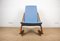 Large Danish Teak & Fabric Rocking Chair, 1960s 12