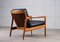 Black Leather USA-75 Easy Chair by Folke Ohlsson for Dux, 1960s, Image 2