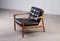 Black Leather USA-75 Easy Chair by Folke Ohlsson for Dux, 1960s 12