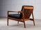 Black Leather USA-75 Easy Chair by Folke Ohlsson for Dux, 1960s 11
