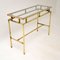 Brass and Glass Console Table, 1960s 4